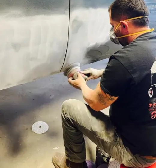 Specialist welding car frame