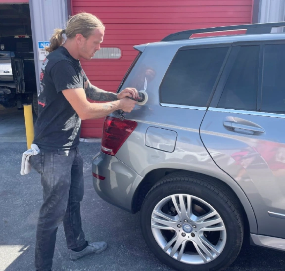 Precision car body sanding