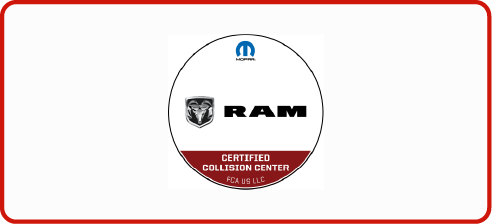 Ram certified collision logo