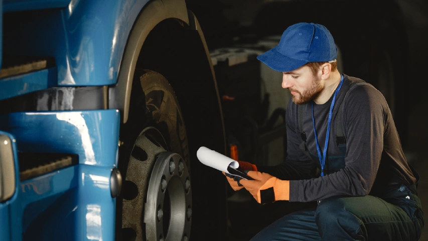 Commercial Truck Wheel Inspection